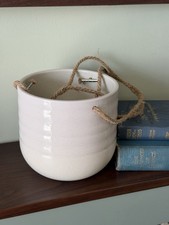 Ikea Kapkrusbar Cream / Light Grey / Beige Hanging Planter / Plant Pot  
