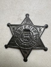 Vintage 1950  s Toy Metal "Sheriff U S Marshal" Police Badge Western Cowboy