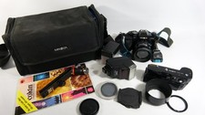 Minolta MAXXUM 9000 35mm Camera - Lens - Flash -Motor Drive -Cokin Filters - Bag
