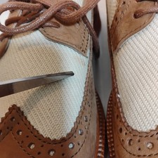 Polo Ralph Lauren Torington Wingtip Oxford Grey Nubuck Leather Shoes 9.5D 11431 Polo Ralph Lauren Wingtip Dress Shoes for Men for sale | eBay main image 3