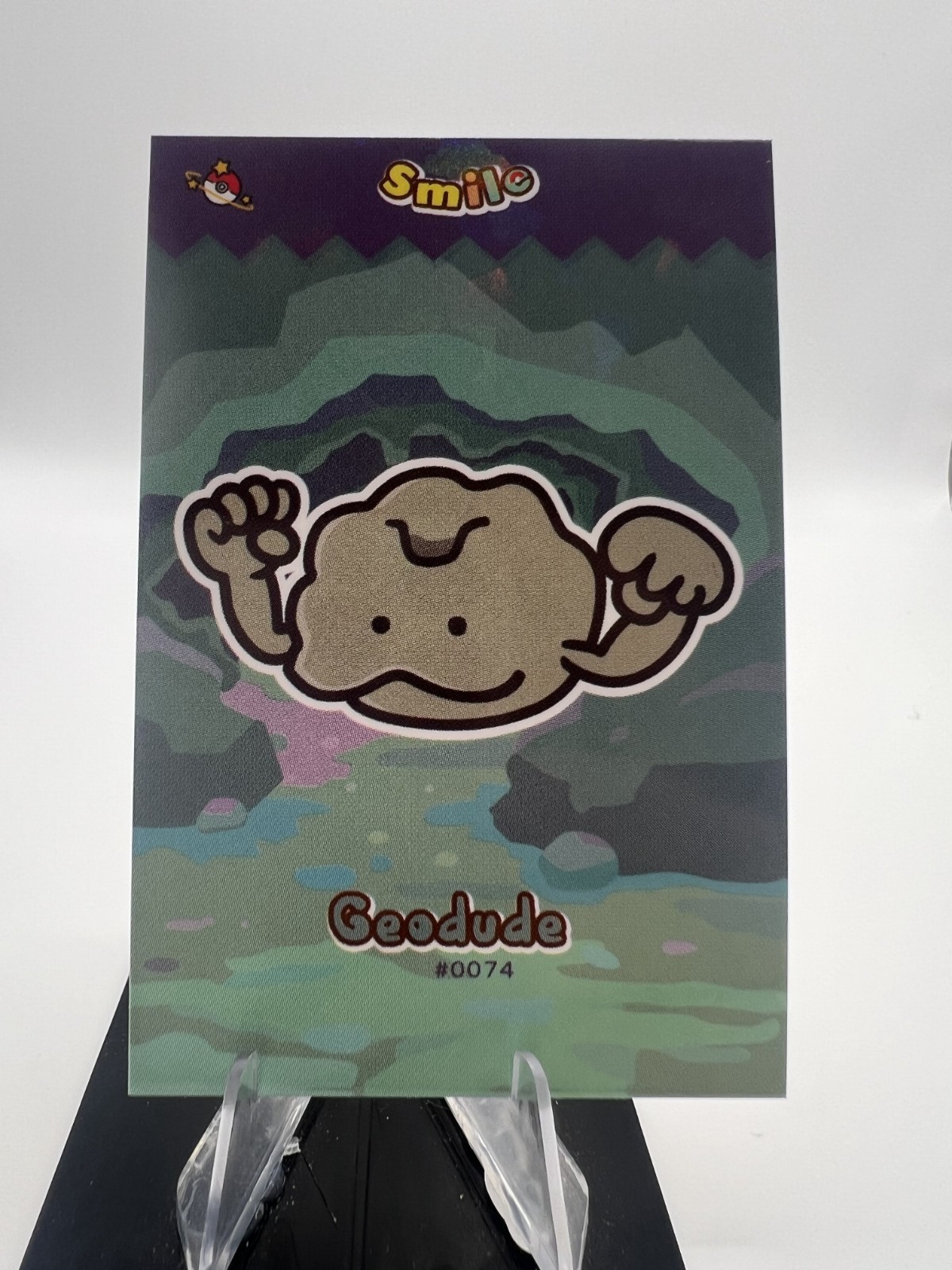 Geodude #74 - Cracked Ice Holo - Smile Card Database- Pokemon