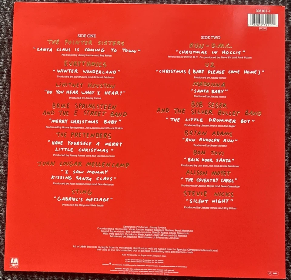 A Very Special Christmas - Original 1987 Vinyl LP - Bruce Springsteen U2 Sting - Bild 2 von 4