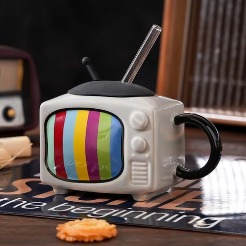 TV Shape Television Coffee Mug 3D Tea Cup Creative Drinking Cup Bar