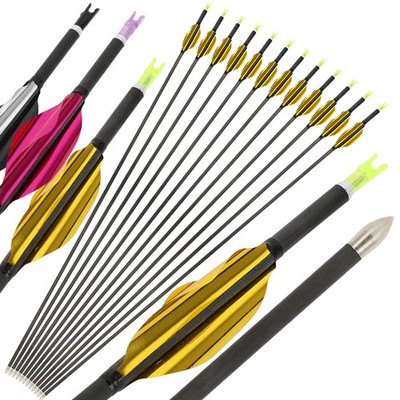 30'' Carbonpfeile Jagdpfeil SP600 1000 Spin Vanes 4.2mm Bogenschießen Bogen Jagd