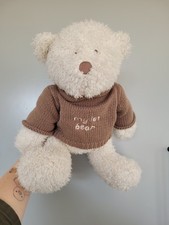 Mamas & Papas My 1st First Bear Soft Toy With Brown Jumper.