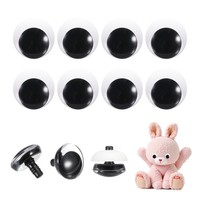 FüR Puppen 30Mm Mond-Sicherheitsaugen, 26 StüCk Realistische Schwarze HäKelaugen