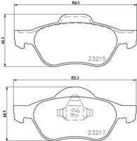 Hella Pagid Bremsbelagsatz Scheibenbremse 8DB 355 009-091 FüR BG0 Laguna Renault