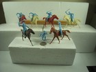 Marx 54mm Civil War Lot of 7 Mounted Blue Northern Figs and Mounts, — photo 1