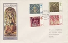 GB Stamps First Day Cover Christmas / Xmas Medieval Embroidery, sew PHILART 1976