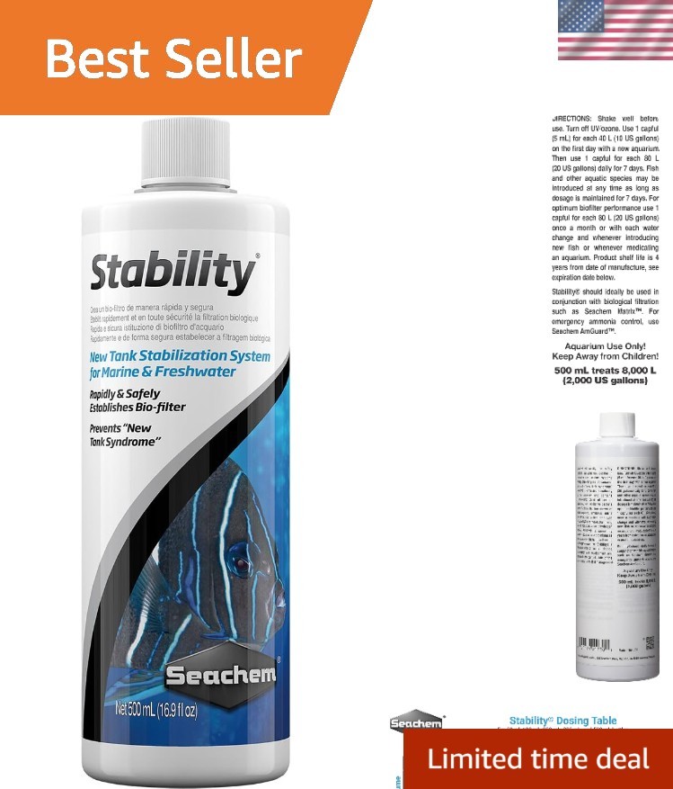 Freshwater & Marine Aquarium Stabilizer - 16.9 Oz Liquid Biofilter Treatment