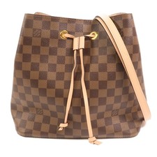 Borsa a tracolla Louis Vuitton LV GHW NeoNoe N40198 Damier Ebene marrone