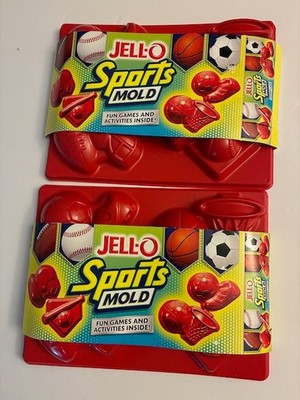 Lot of 2 JELL-O Jigglers SPORTS MOLDS Soccer Baseball Basketball Football Jello