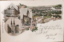 Litho Ak Gruss aus Würzburg, versendet 1897