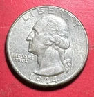 1944 US Washington SILVER Quarter! Philadelphia Mint! Choice AU! Old US Coin!