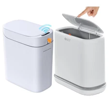 3.5 Gallon Motion Sensor Trash Can Automatic Touchless +3.3 Gallon Slim Garbage 