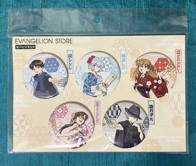 Evangelion Official Store Summer Kimono Tin Can Badges Buttons