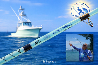 Spinning Rod - LARGO STICK I  7ft  1 Section  7 guides -Hook holder - Not Ugly