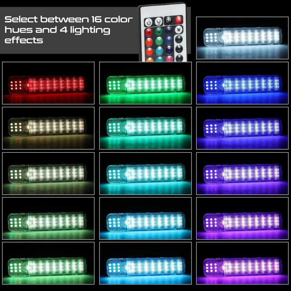 RGB Interior Door Panel Courtesy LED Lamp w/Remote For 99-06 Silverado Sierra Foto 3 de 4