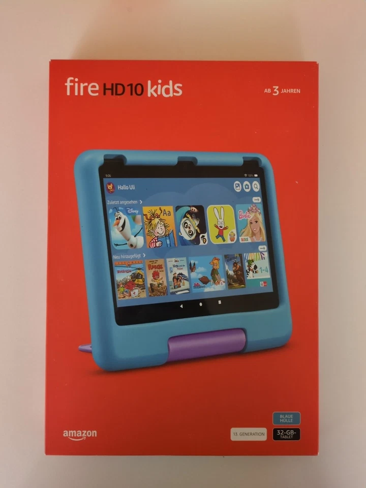 Amazon Fire HD 10 Kids (neuste Generation) Kinder Tablet 32 GB blau NEU OVP🔥