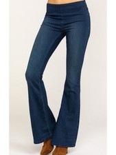 Free People We The Free Penny Pull-On Flare Stretch Blue Jeans Size 28