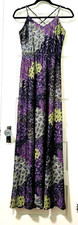 FLASH SALE!! IB Diffusion LONG MAXI Beach BOHO Dress Small Purple Green Peacock