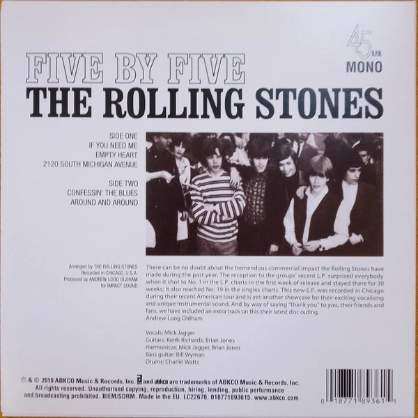 The ROLLING STONES 7" Five By Five EP RECORD STORE DAT 2013 New VINYL Sealed - Image 2 of 4