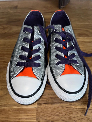 Converse Schuhe Mädchen Silber NEU Gr.27 flach sneaker Kinder lila orange