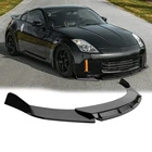 Gloss Black Car Front Bumper Chin Lip Spoiler Splitter Kit For Nissan 350z Z33