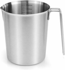 32 Oz 304 Stainless Steel Measuring Cup   1000Ml Graduated Pitcher with Handle a