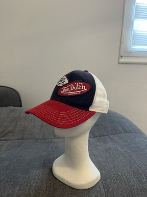 Von Dutch Trucker Cap Kappe Cordkappe Cord Rot Weiß Schwarz