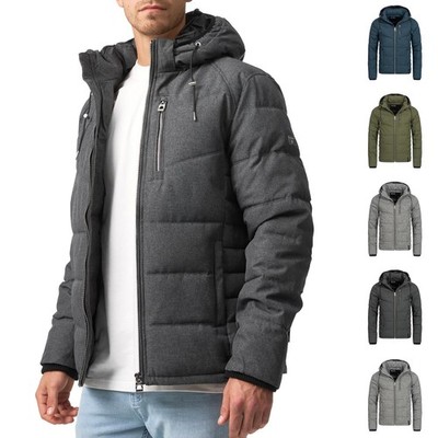 Indicode Herren Winterjacke Circus-Steppjacke Kapuze Übergangsjacke Männer Jacke