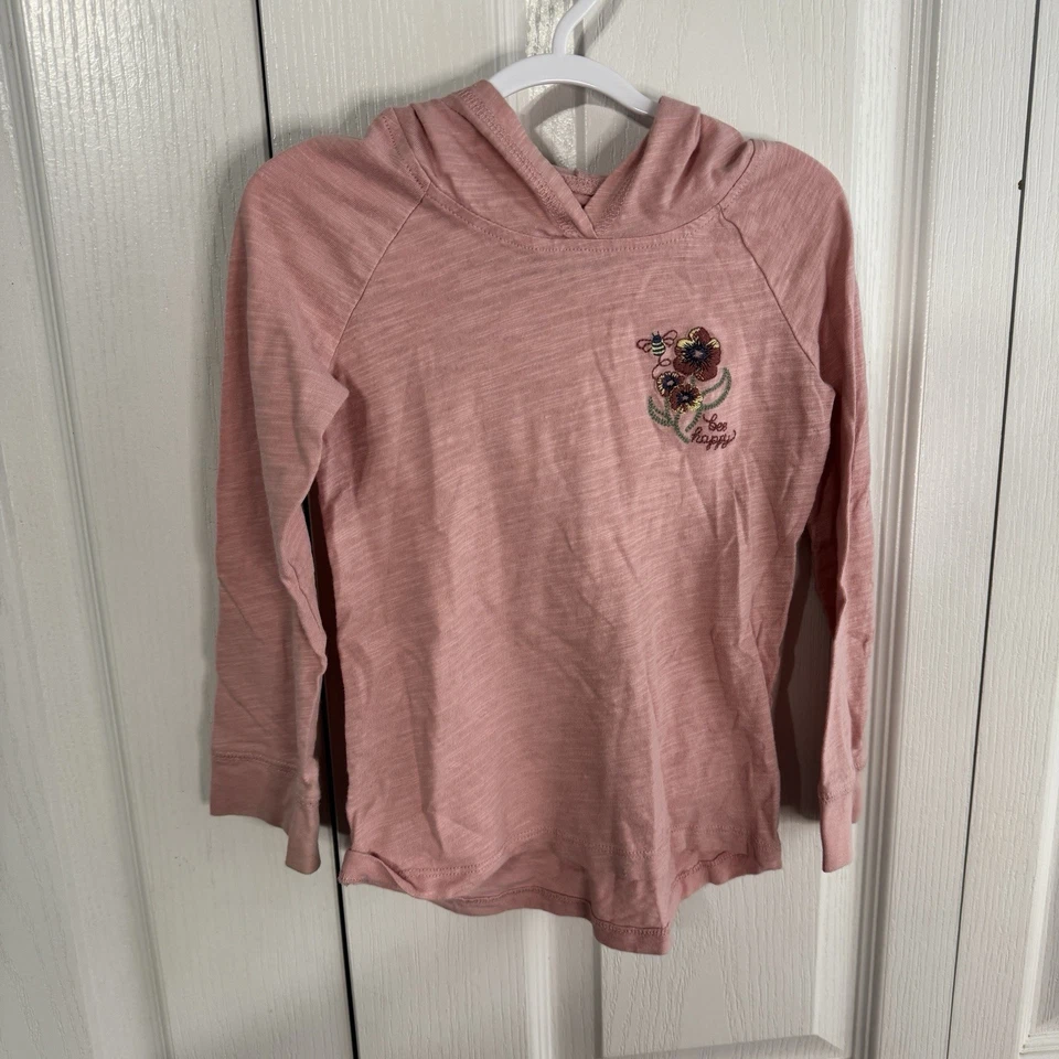 Oshkosh B’gosh Bee Happy Conjunto de Camiseta y Pantalón con Capucha Niñas Talla 4T NUEVO Boho Foto 2 de 4