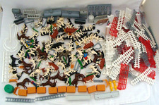 Large Lot Of Ertl Miniature Farm Animals & Accessories Cows Pigs Horses Ducks