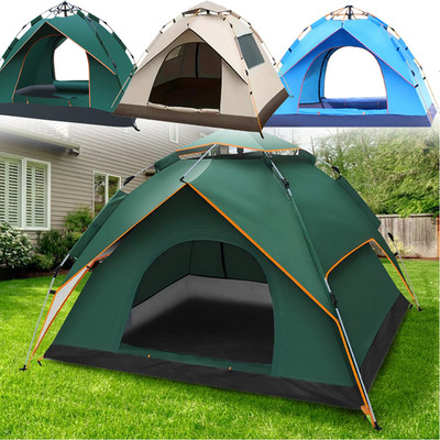 3-4 Person Pop Up Tents Waterproof Windproof Instant Tent for Camping Hiking