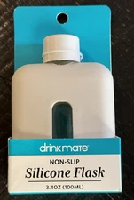Drink-Mate Non-slip Silicone Flask(3.4 oz / 100ml🧊Brand New|BPA-Free|Travel