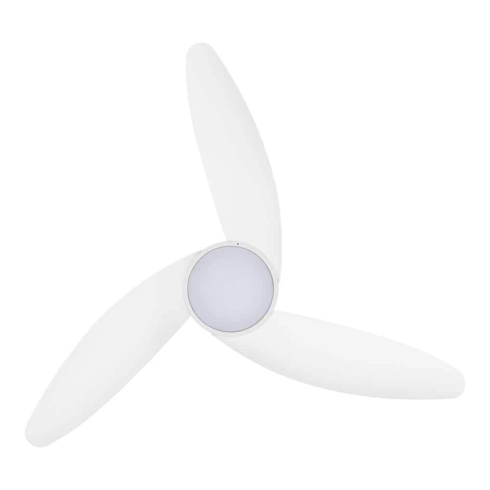 Hampton Bay Brigo 48" Matte White Indoor Outdoor Ceiling Fan LED Light Remote - Image 4 of 4