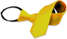 Boys' Solid Color Zipper Tie 15 Inch/19 Inch Polyester Satin Zipper Neckties