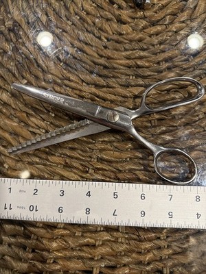 Vintage 60 s 70's SINGER 7-1/2'' Pinking Shears Model Z