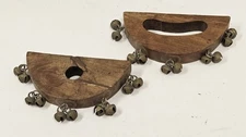 Vintage Wooden Jingle Bell Shakers Musical Percussion Instrument