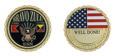 Challenge Coin U.S. NAVY BRAVO ZULU CHALLENGE COIN
