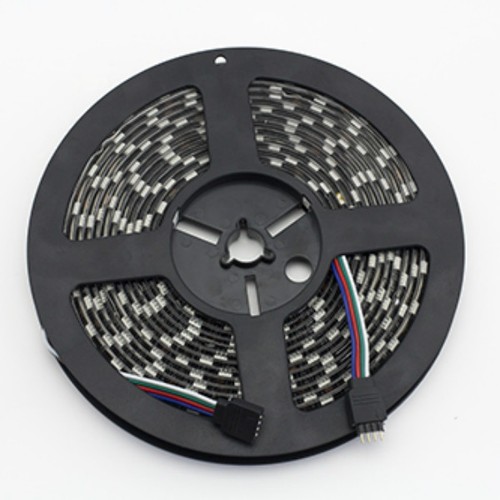 16ft 5050 RGB LED Strip Light Black Tape Light with Remote Controller Waterproof - Picture 7 of 15