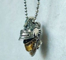 Brass White Copper Knight Helmet Bead Paracord Pendant Lanyard Bead Knife Bead