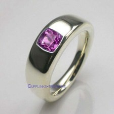 Natural Amethyst Gemstone with 925 Sterling Silver Ring For Men's 5676