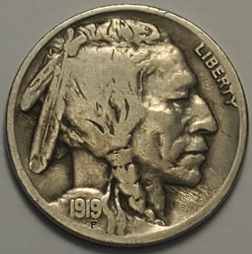 #3 Nicer Low Mintage "fine++" 1919 S Buffalo Head Nickel