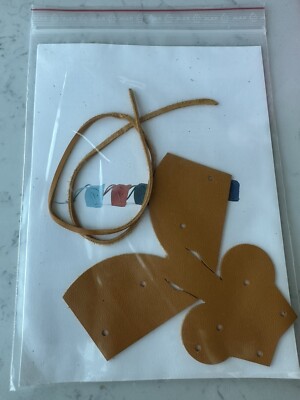 Hermes horse head DIY leather charm, orange | eBay