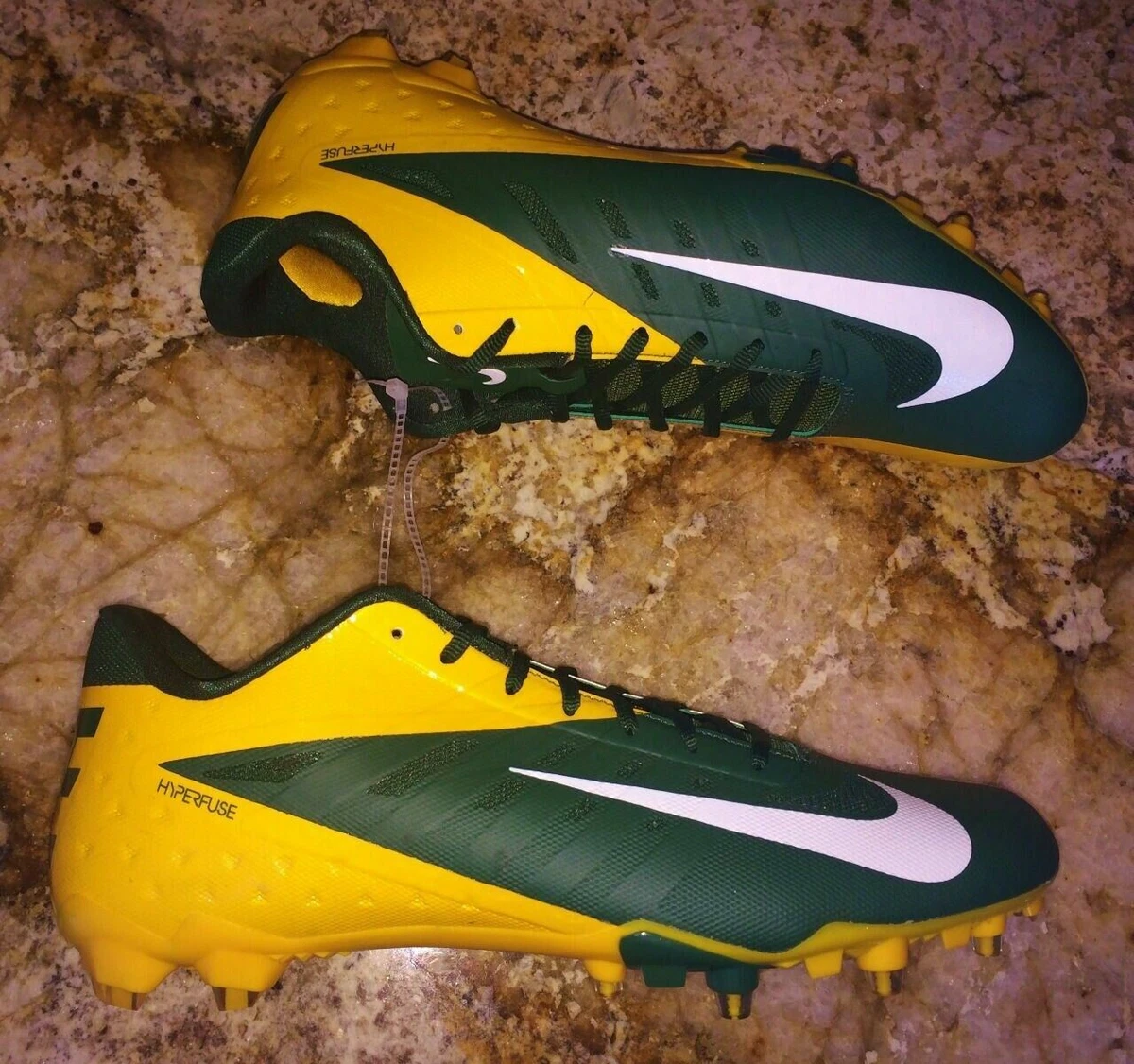 NIKE Vapor Talon Elite Low TD Molded Football Cleats Green Golden