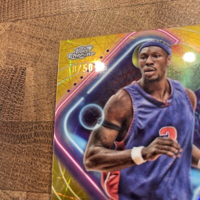 Ben Wallace 2023-24 Topps Cosmic Chrome Auto Variation Gold /50