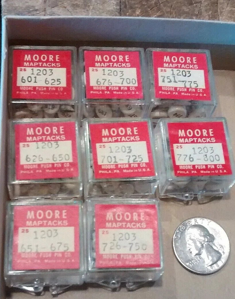 Numbered Push Pins For Maps