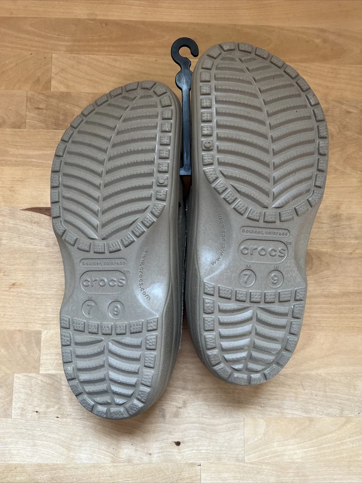 NUEVO Crocs Islander Pitcrew Para hombres Talla 7 Zapatos de Barco Cuero Marrón Arena Top Con Cordones Foto 3 de 4