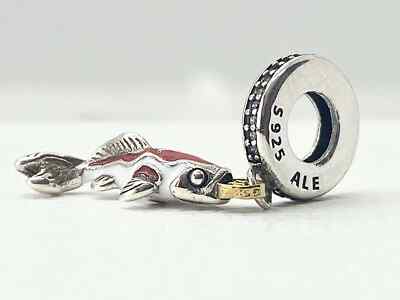 Authentic Pandora Charm Good Fortune Carp Dangle #797829CZ | eBay